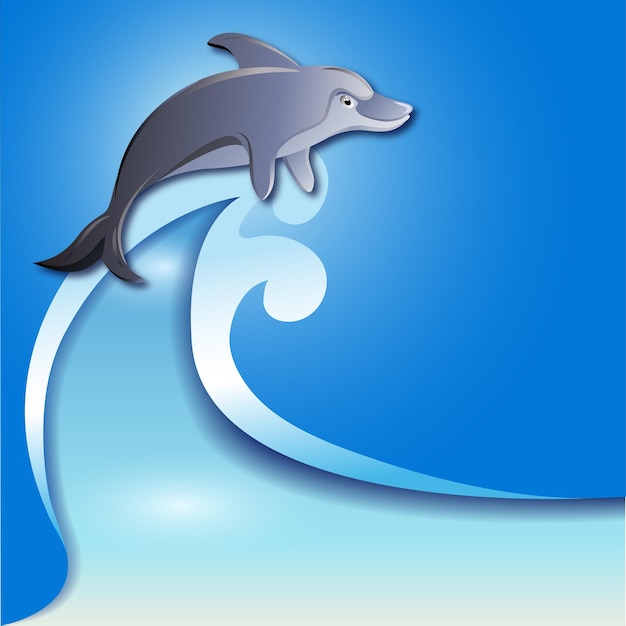 Шаблон флаера с дельфином