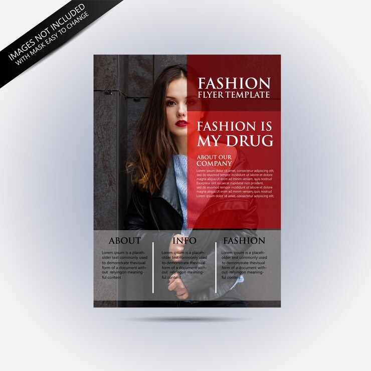 Шаблон Flyer с концепцией моды