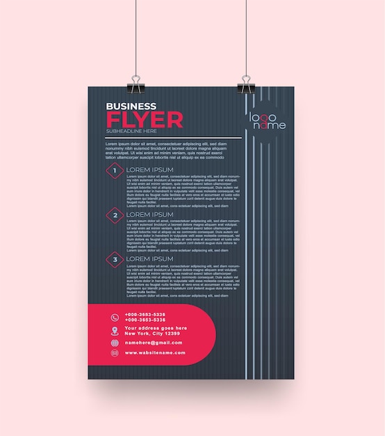 A flyer that says business flyer on it