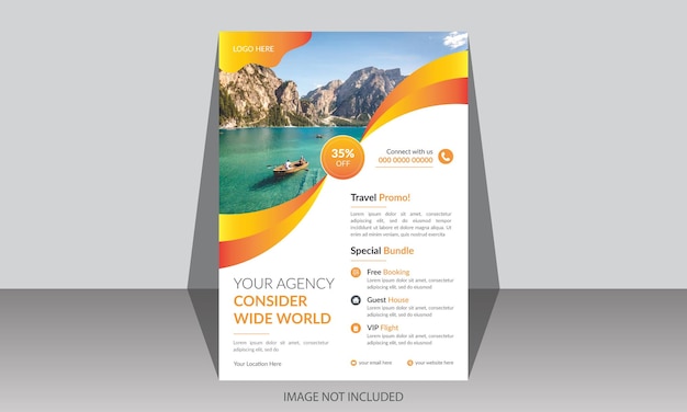 a flyer for a travel agency
