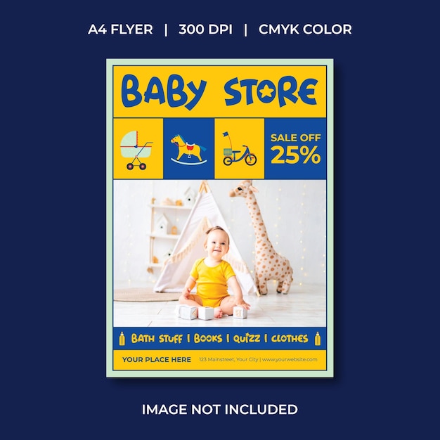 Flyer van de babywinkel