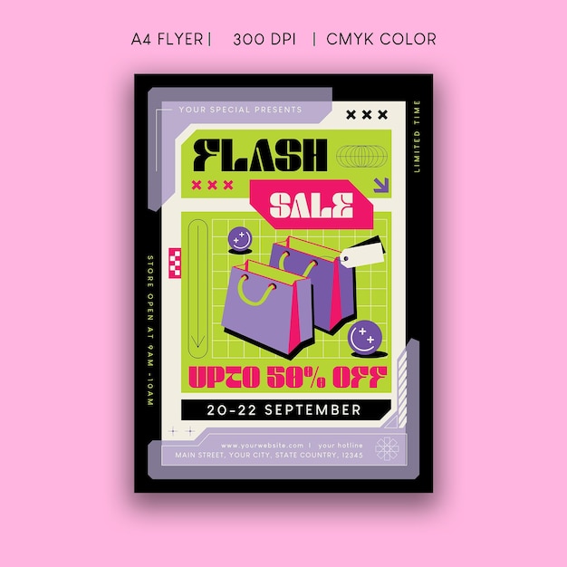 Flyer van de flash sale