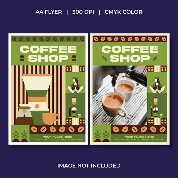 Flyer van de koffieshop