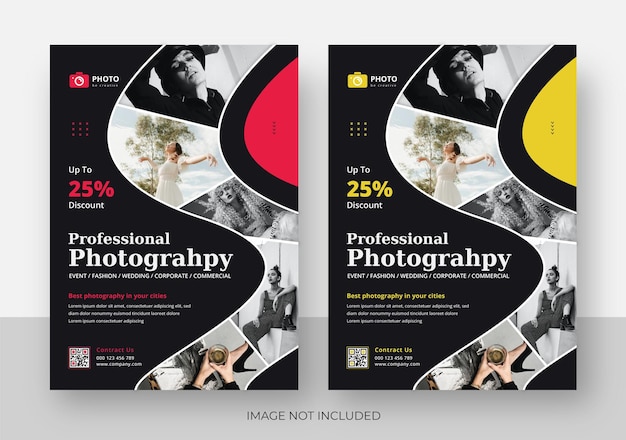 Flyer voor creatieve fotografie, flyer voor bedrijfsfotografie