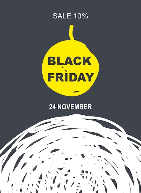 Flyer voor de verkoop van Black Friday in november