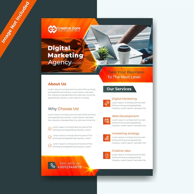 Flyer voor digitaal marketingbureau