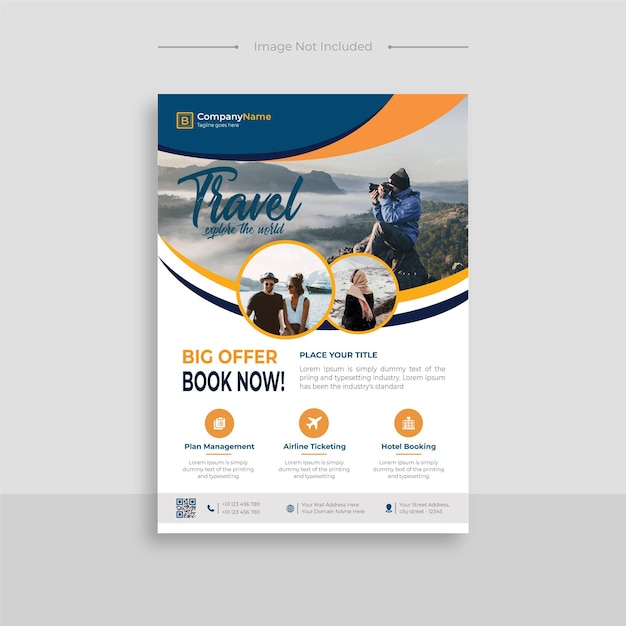 Flyersjabloon voor reistourverkoop