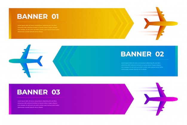 Вектор Летающие рекламные баннеры вытащил на самолете