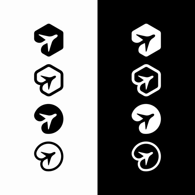 Vettore semplifica progettazione del logo dell'aereo volante