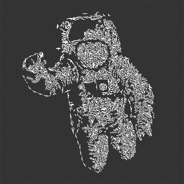 Vector flying astronaut banksy fanart