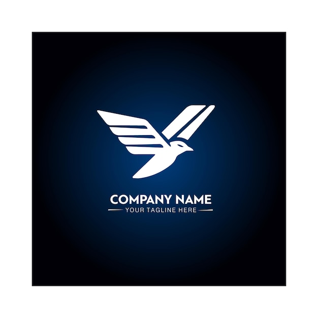 Flying bird abstract logo design