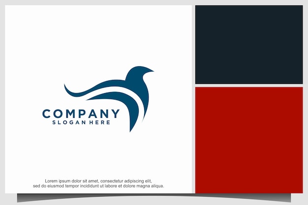 Flying bird dove logo design vector