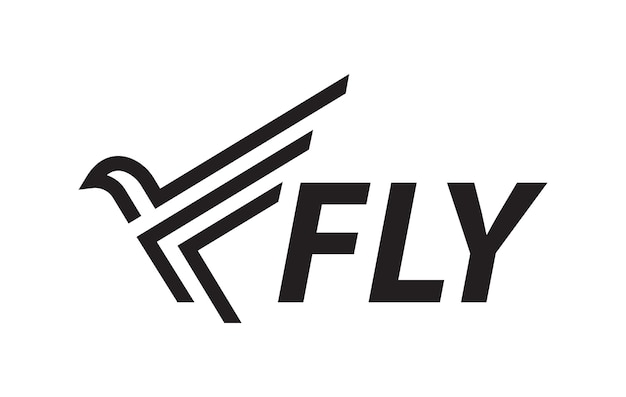 flying bird logo with a human