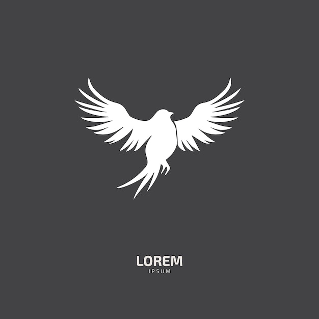 Минимальный логотип Flying Bird