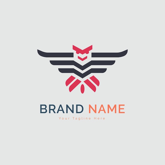 Flying bird modern logo template design for brand or company and other