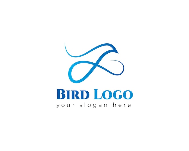 Flying Bird S Letter Infinite Abstract Logo Creative Design