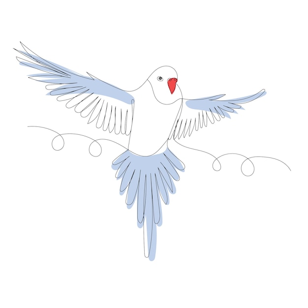 Simple Flying Bird Coloring - Get Coloring Pages