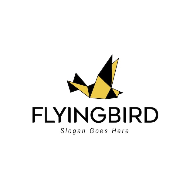 Flying Bird Vector Logo Design