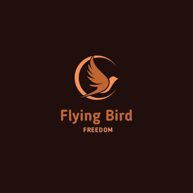飛んでいる鳥のベクトルのロゴ