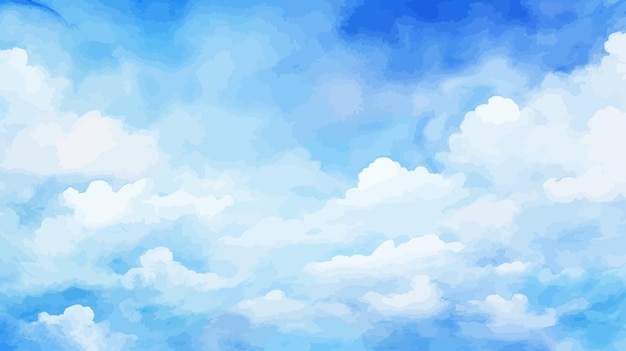 flying on a blue background with clouds