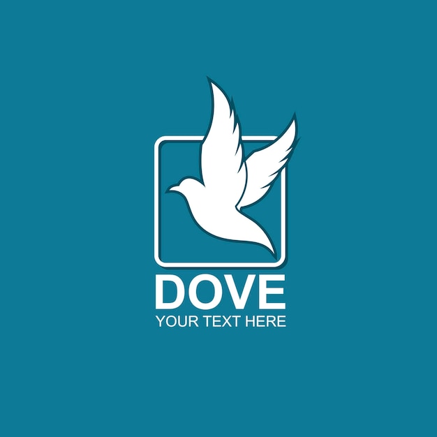 Vector flying dove icon