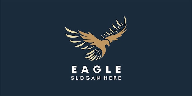 Flying Eagle Logo Design Vector Creatief ontwerp Sjabloonillustratie