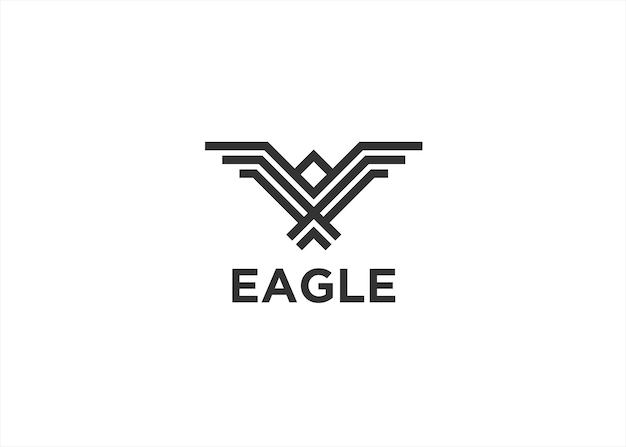 Flying eagle logo design vector illustration