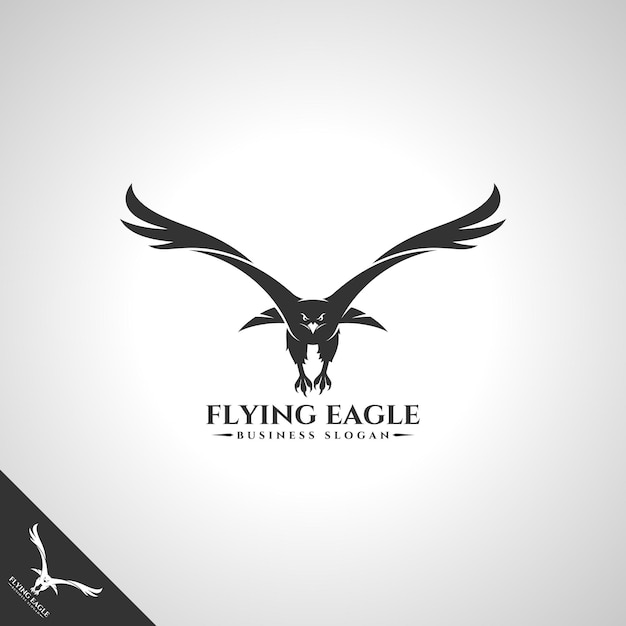 Vector flying eagle logo template