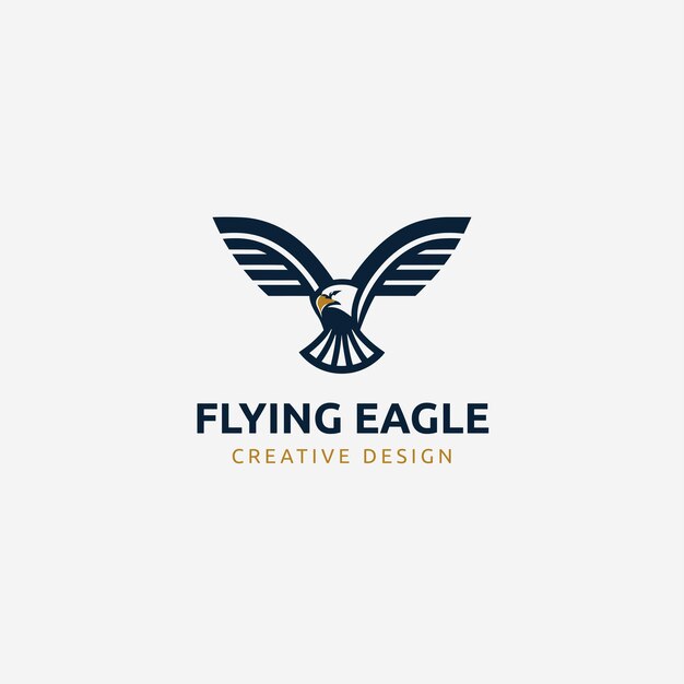 Vector flying eagle logo