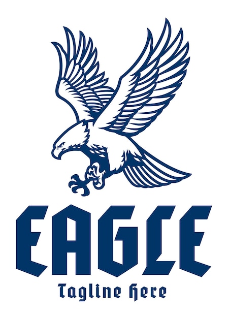 Flying eagle mascot logo