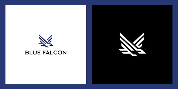 Flying eagle with lineart style logo design