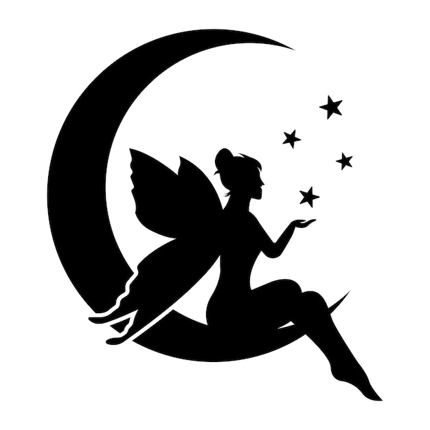 Vector flying fairy logos and symbols