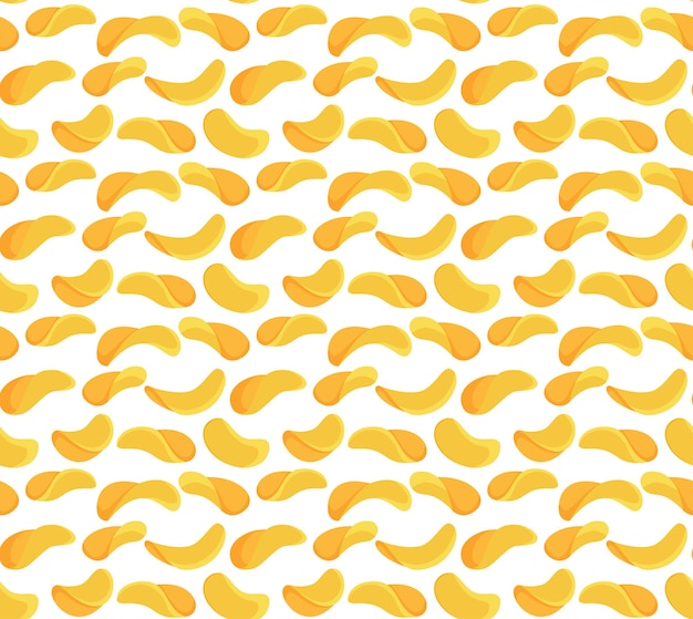 Flying and falling crispy wavy potato chips Vector background with realistic ripple chips pieces 3d crunchy snack Delicious food crisp meal promotion with yellow potato slices motion