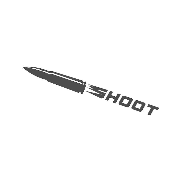 Vector flying fast speed guns bullet shoot vector illustration