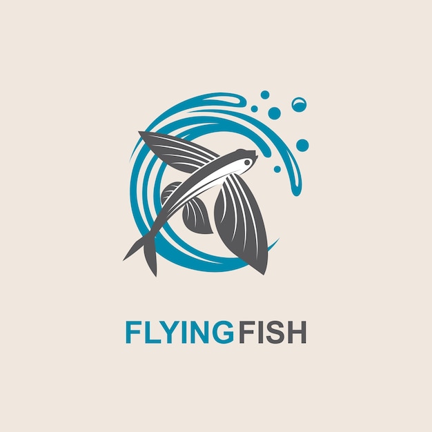 Vector flying fish icon