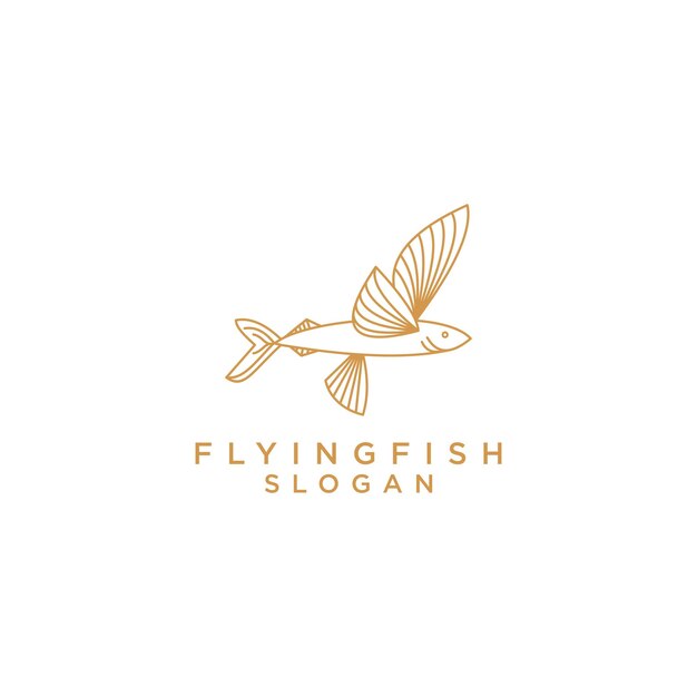 Flying Fish logo ontwerp icoon vector