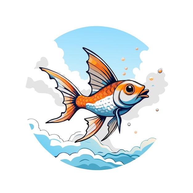 flying fish vector