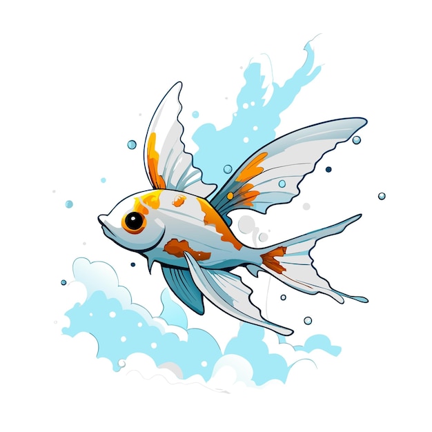 flying fish vector