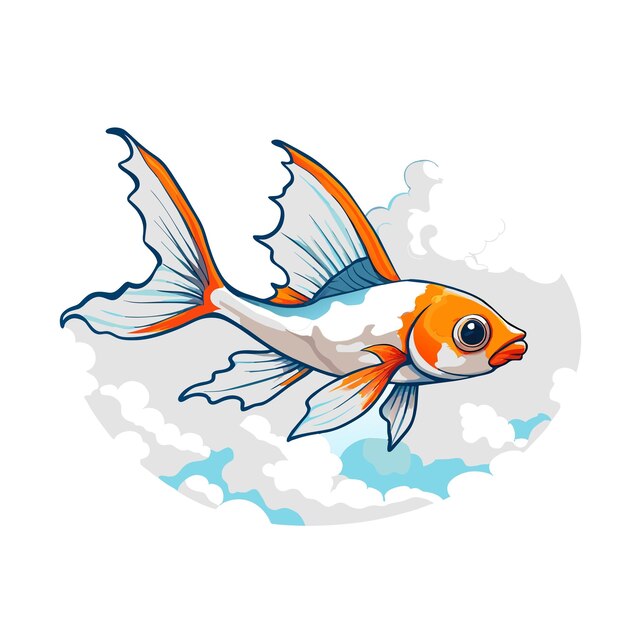 flying fish vector