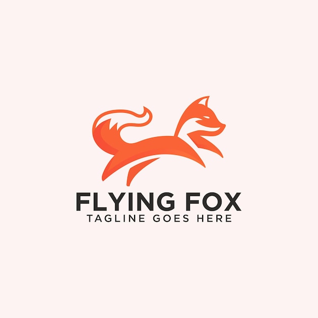 Vector flying fox logo