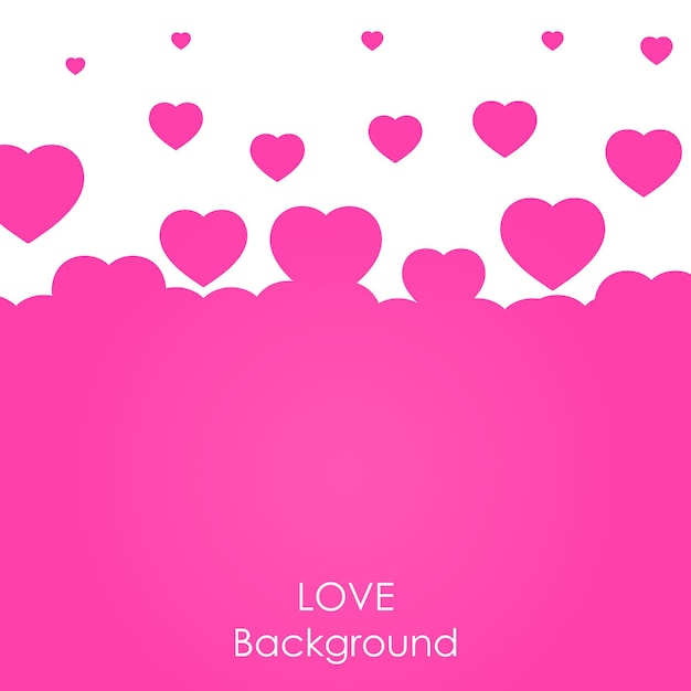 Flying heart background Love vector illustration Valentine day