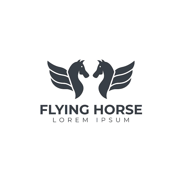 Flying Horse Logo Illustration