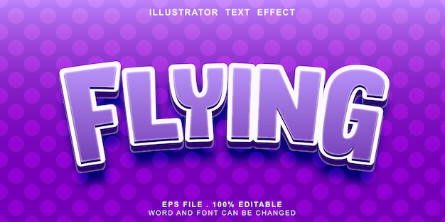 Flying logo teksteffect bewerkbare banner