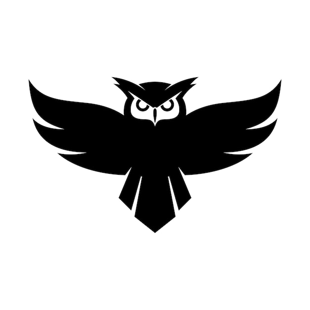 Flying owl vector logo