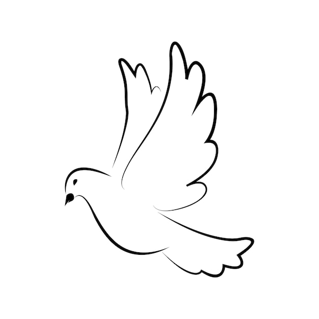 Flying pigeon Symbol of world Pigeon Symbol of love freedom Dove