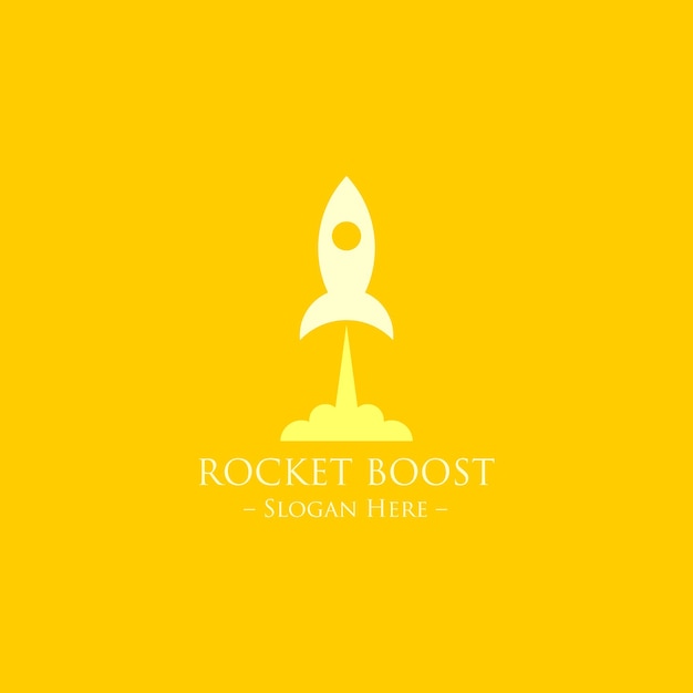 Flying rocket minimal logo design company logo