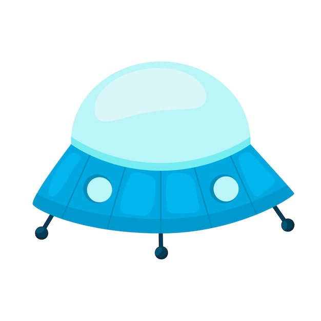 Premium Vector | Flying saucer. ufo. children's toy. icon isolated on white  background. for your design.