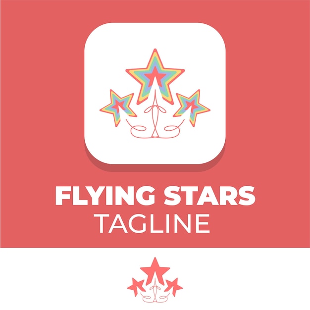 Flying stars logo concept