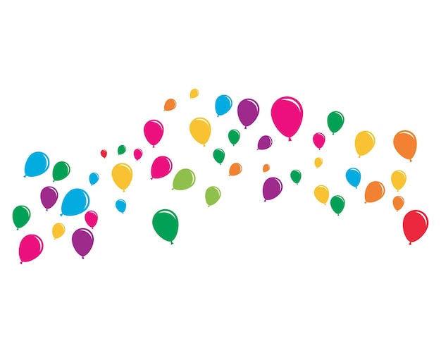 Летающие векторные праздничные воздушные шары, блестящие глянцевыми воздушными шарами для праздника