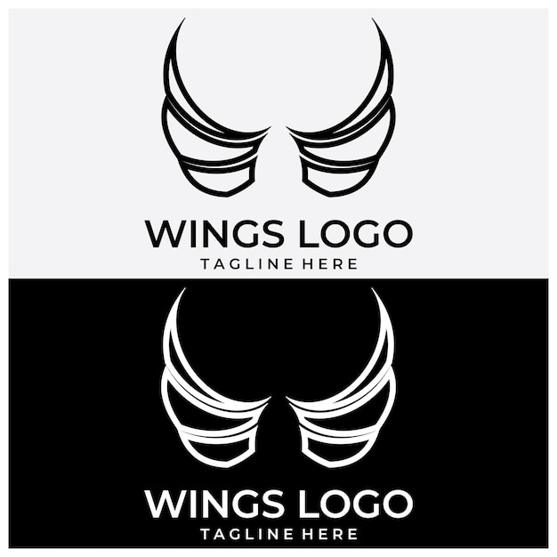 Иллюстрация логотипа летающих крыльев